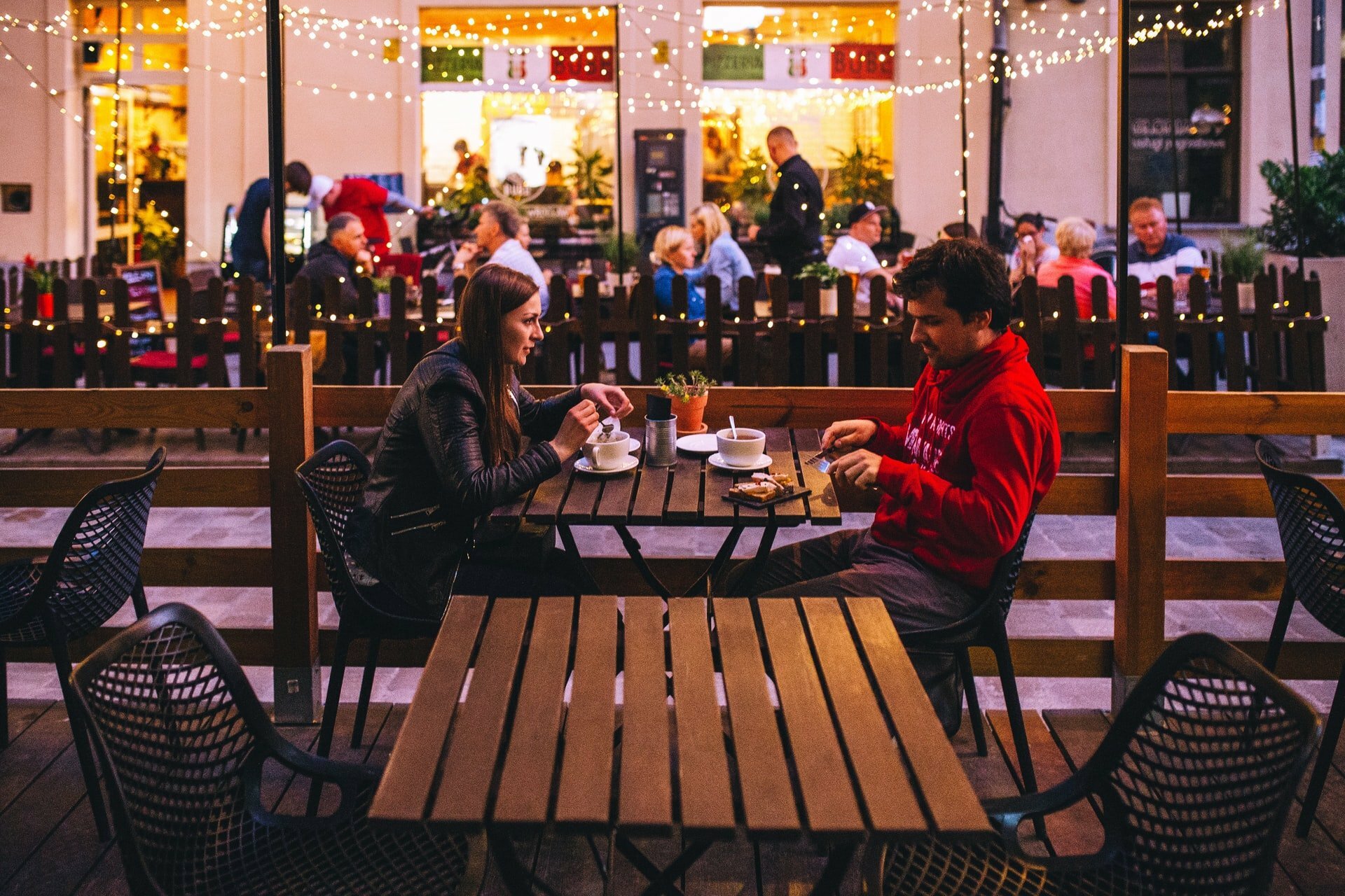 people sitting at a table